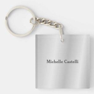 Silver Grey Professional Unique Classical Simple Key Ring