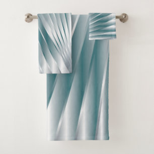 Silver grey rays bath towel set