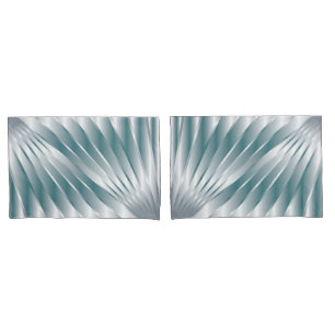 Silver grey rays pillowcase