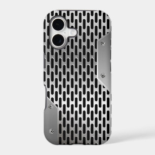 Silver Grey Shiny Metallic Look Pattern