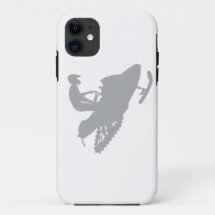 Silver Grey Snowmobiler iPhone 11 Case