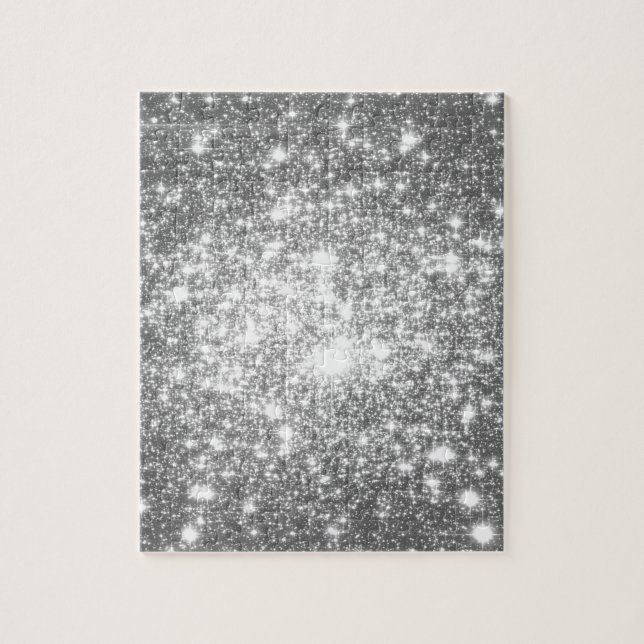Silver Grey Sparkle Jigsaw Puzzle (Vertical)