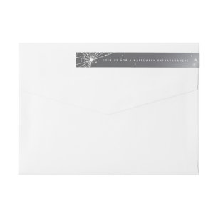 Silver-Grey Spider Web Wraparound Address Label