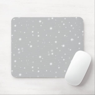 Silver Grey Starlight Mouse Pad