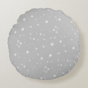 Silver Grey Starlight Round Cushion