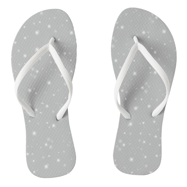 Silver Grey Starlight Thongs (Footbed)