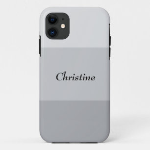 Silver Grey Striped iPhone 11 Case