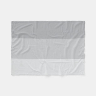 Silver Grey Striped Fleece Blanket