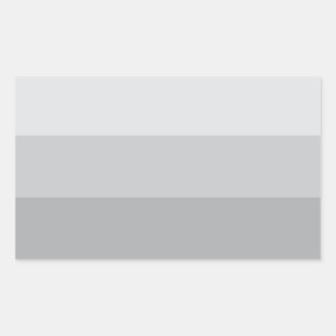 Silver Grey Striped Rectangular Sticker