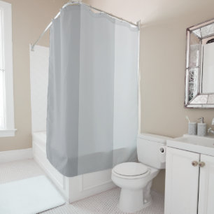 Silver Grey Striped Shower Curtain