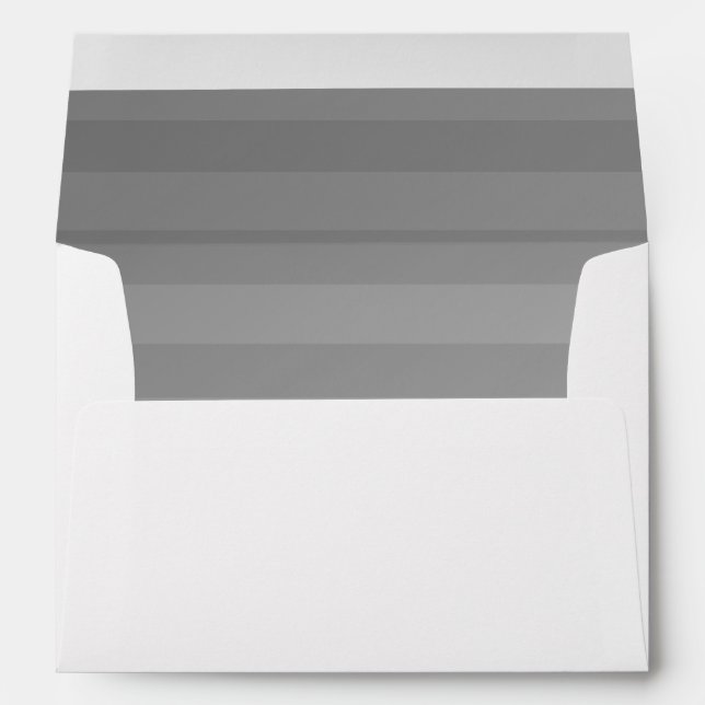 Silver & Grey Stripes 2 Envelope (Back (Bottom))