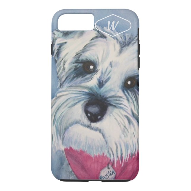 SILVER GREY SWEET SCHNAUZER Case-Mate iPhone CASE (Back)