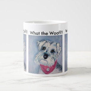SILVER GREY SWEET SCHNAUZER LARGE COFFEE MUG