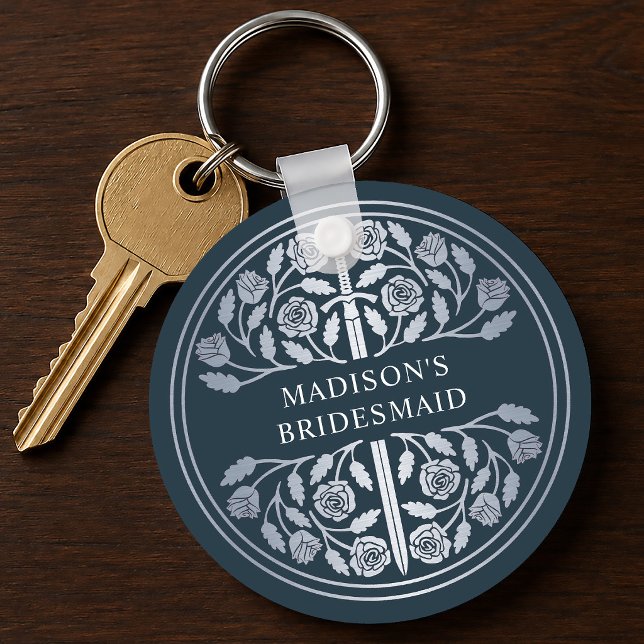 Silver Grey Sword Bridesmaid Royal Wedding Gift Key Ring (Creator Uploaded)