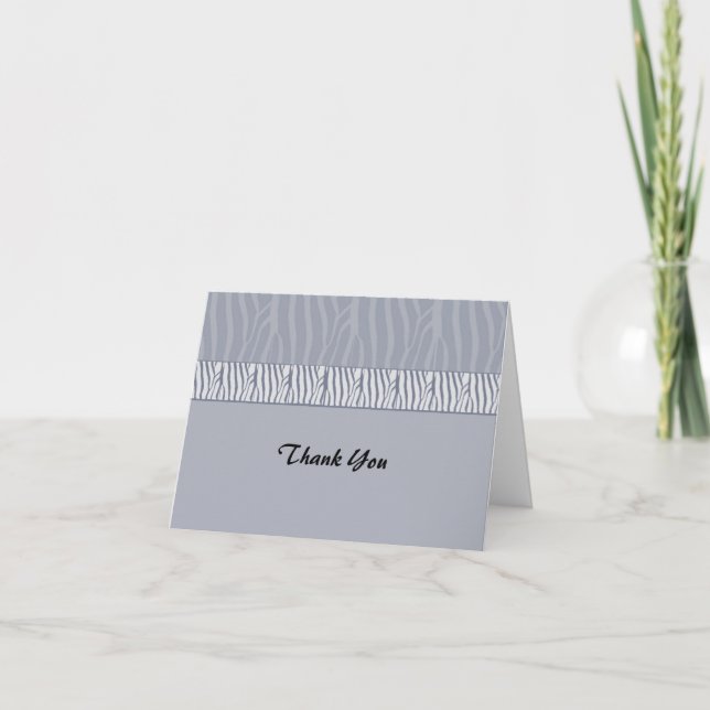 Silver Grey Thank You Card (Front)