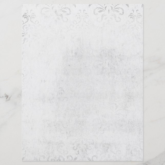 Silver Grey Vintage Pattern Paper (Front)