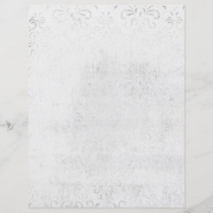 Silver Grey Vintage Pattern Paper