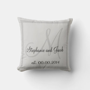 silver grey Wedding keepsake Cushion
