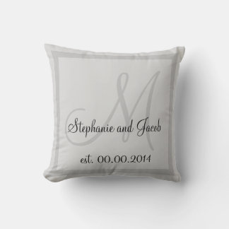 silver grey Wedding keepsake Cushion