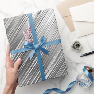Silver Grey  Wrapping Paper
