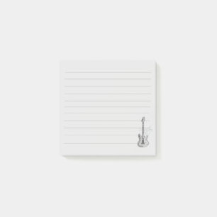 Silver Guitar Post-it Note