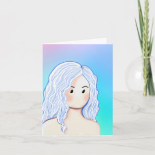 Silver Hair Beauty Thank You Card