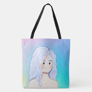 Silver Hair Beauty Tote Bag
