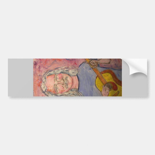silver haired folk rocker dude bumper sticker (Front)