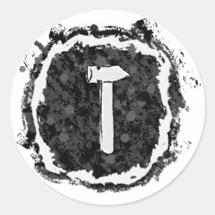 Silver Hammer Classic Round Sticker