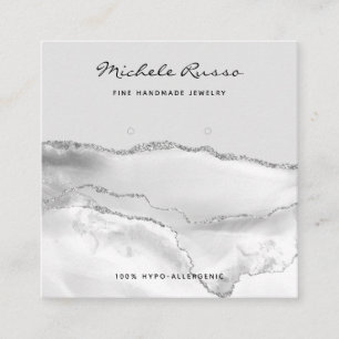 Silver Handmade QR Code Jewellery Display Cards