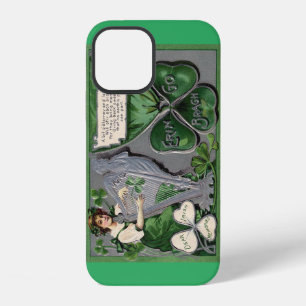 Silver Harp, Shamrock, St. Patrick's Day, Vintage iPhone 12 Case