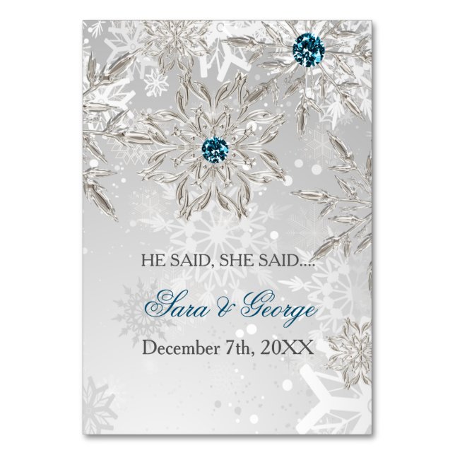 silver He said, She said bridal shower game card (Front)