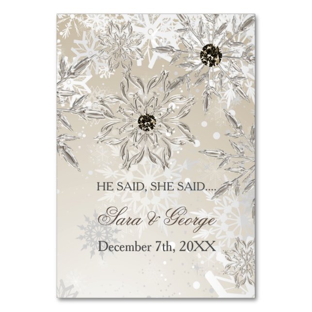 silver He said, She said bridal shower game card (Front)