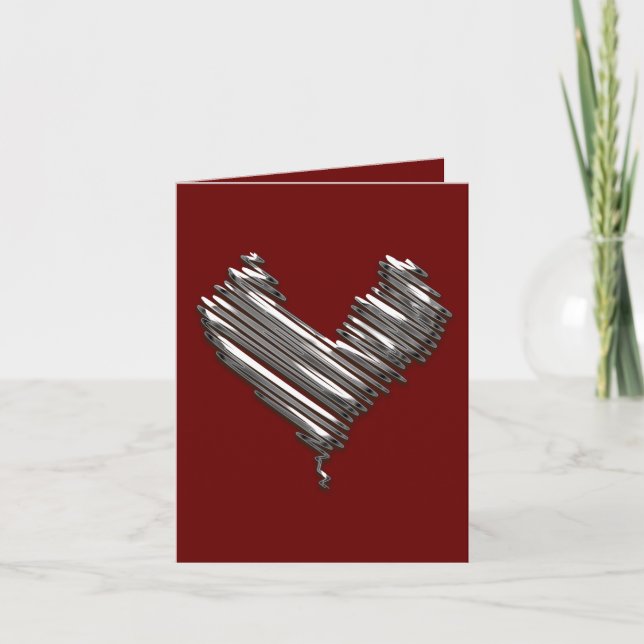 Silver Heart Holiday Card (Front)