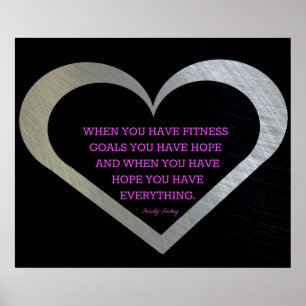 Silver Heart of Fitness Poster