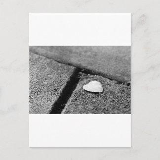 Silver Heart on Sidewalk Postcard
