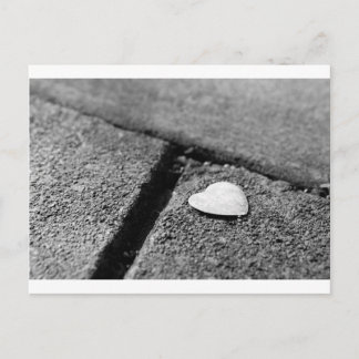 Silver Heart on Sidewalk Postcard