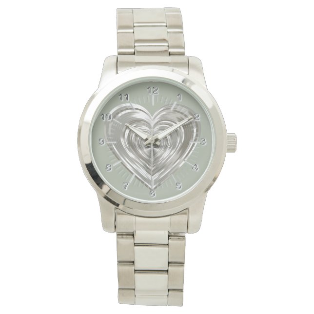 Silver heart watch (Front)