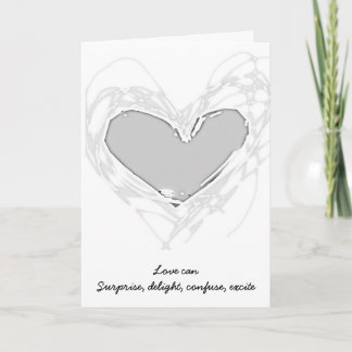 Silver Heart Wedding Card for Gay Couples
