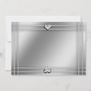 Silver Hearts Invitation