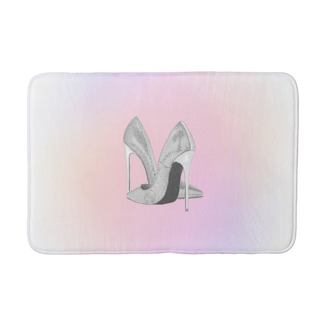 Silver Heels Pastels Bath Mat (Front)
