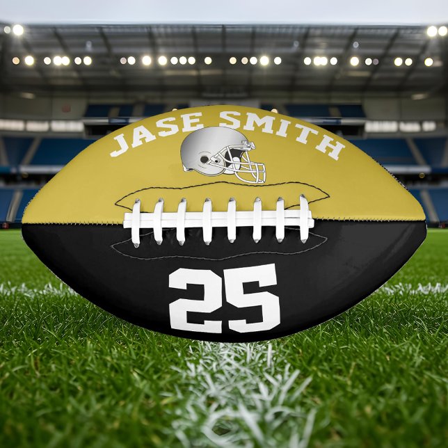 Silver Helmet Gold Black•Custom Football (Creator Uploaded)