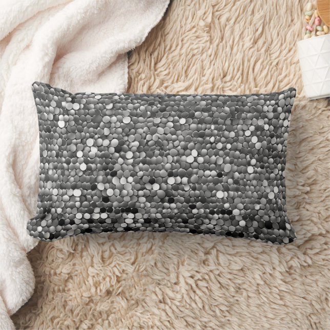 Silver Here AI art  Lumbar Cushion (Blanket)