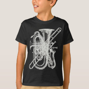 "Silver" Horns - Wind Instruments T-Shirt