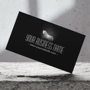 Silver Horse Equine Professional Black Business Card