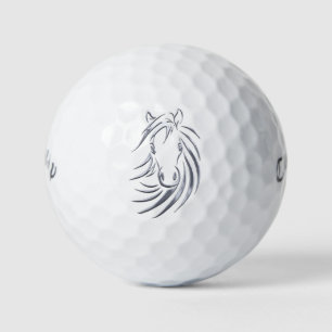Silver Horse Head Golf Balls