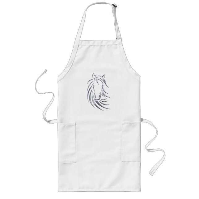 Silver Horse Head Long Apron (Front)
