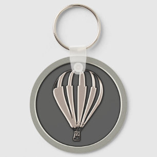 Silver Hot Air Balloon Key Ring