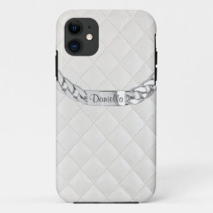 Silver ID Chain Phone Case