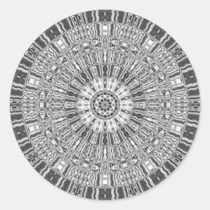 SILVER ILLUSION CLASSIC ROUND STICKER